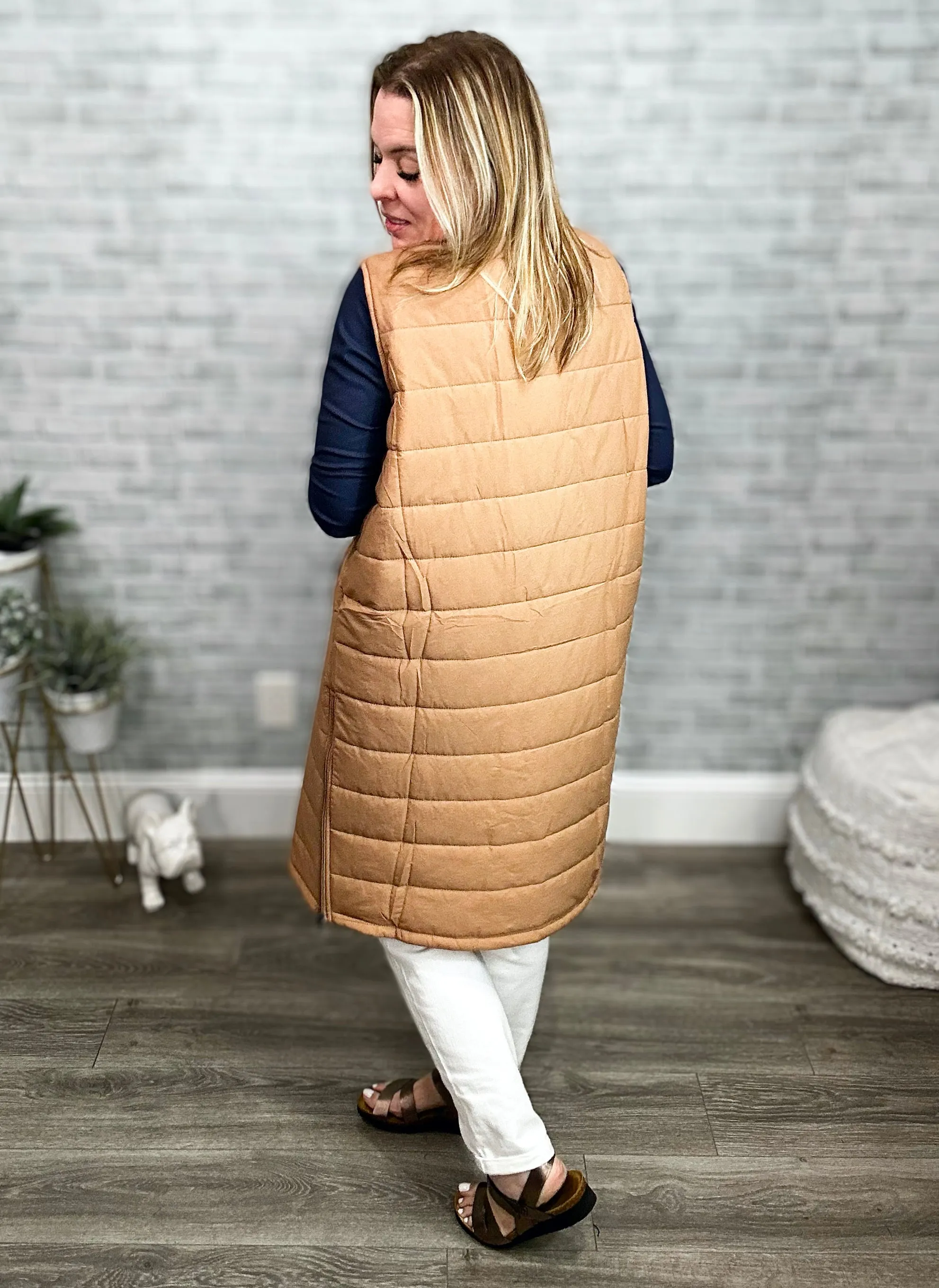 2 Colors - Blakeley Long Puffer Vests