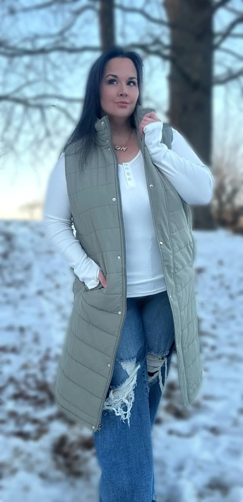 2 Colors - Blakeley Long Puffer Vests