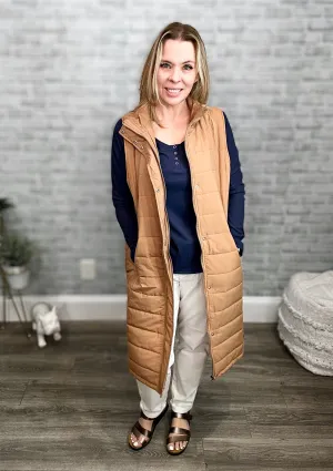 2 Colors - Blakeley Long Puffer Vests