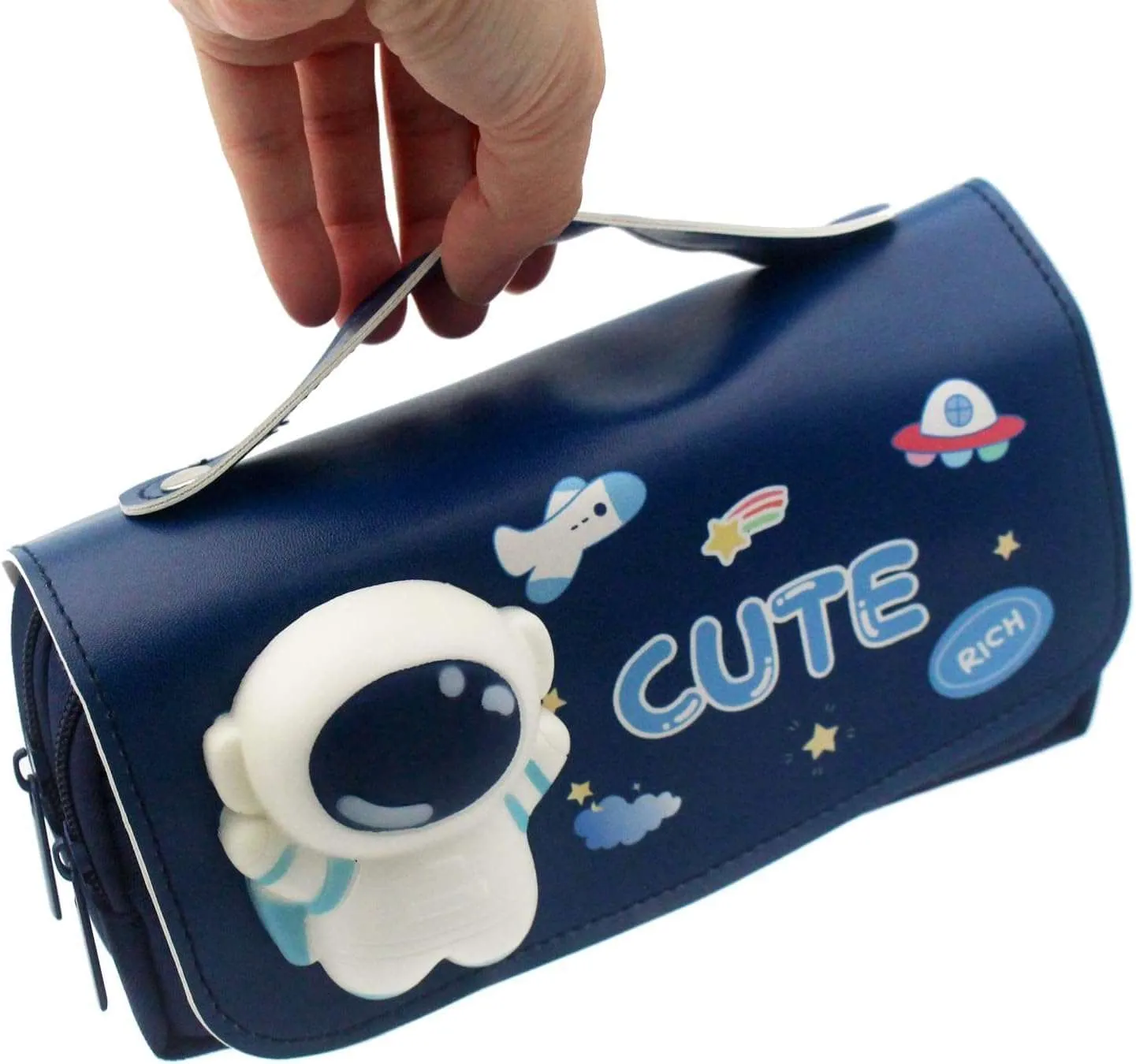 3D Squishy Space Pencil Pouch for Kids