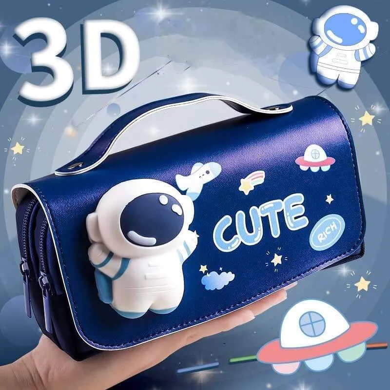 3D Squishy Space Pencil Pouch for Kids