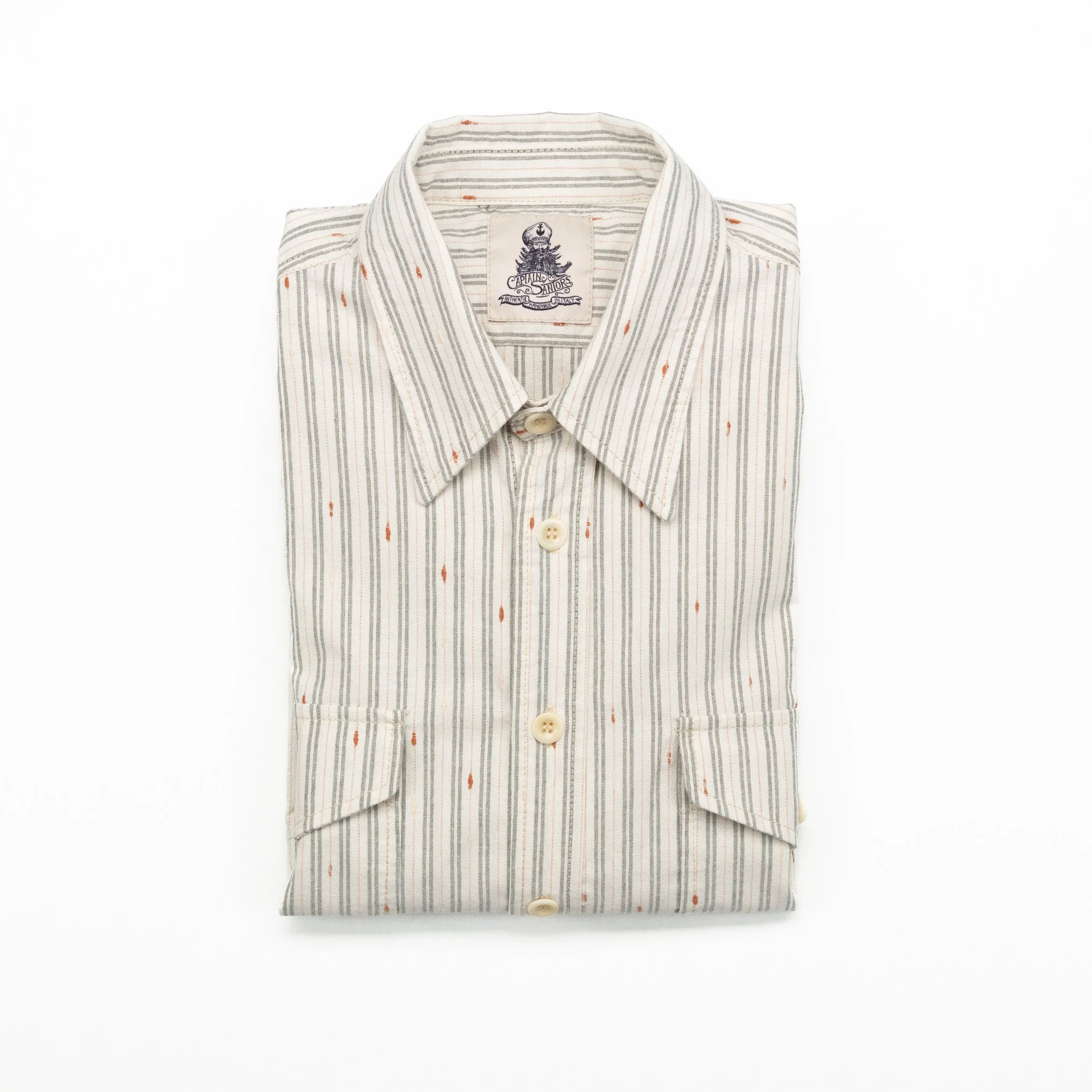 8811 Shirt in Green Stripe