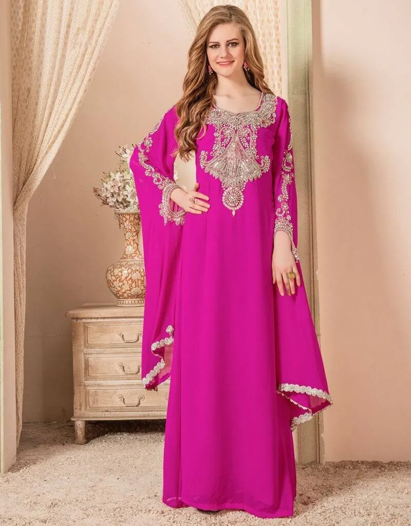 A-line Style Kaftan With Full Sleeve Work