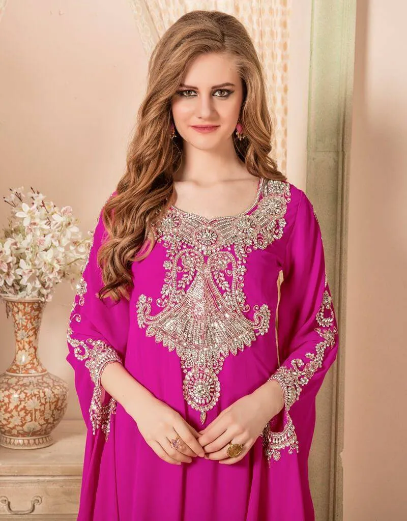 A-line Style Kaftan With Full Sleeve Work