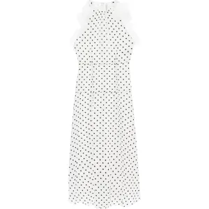 Alessandra Rich sleeveless maxi dress in polka