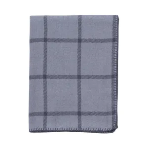 Alicia Adams Alpaca Graydon Throw in Chambray Blue and Denim