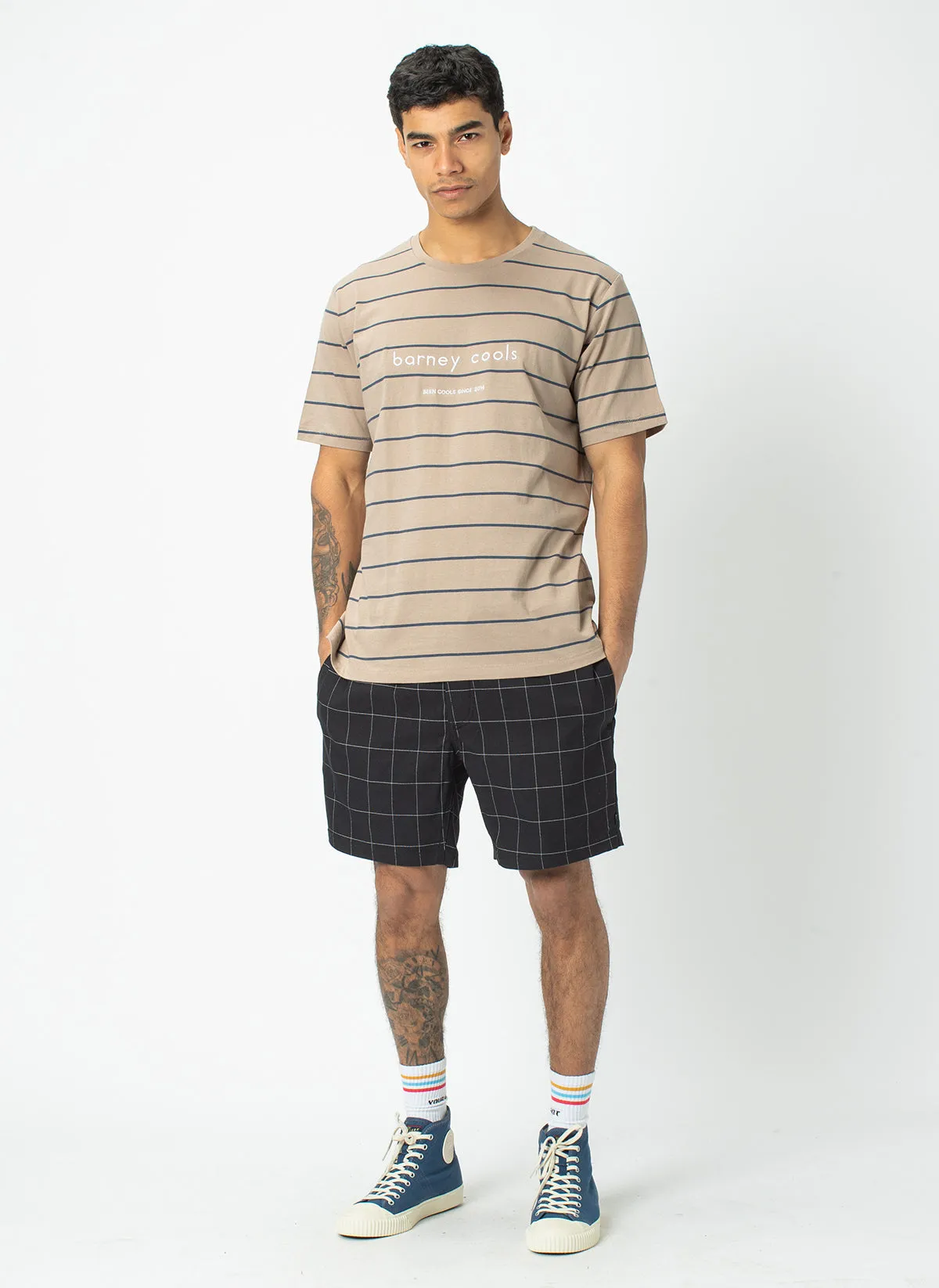 Barney Cools Tee Beige Stripe