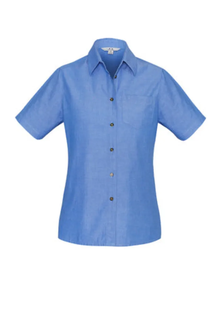 Biz Collection Womens Chambray S/S Shirt (LB6200)