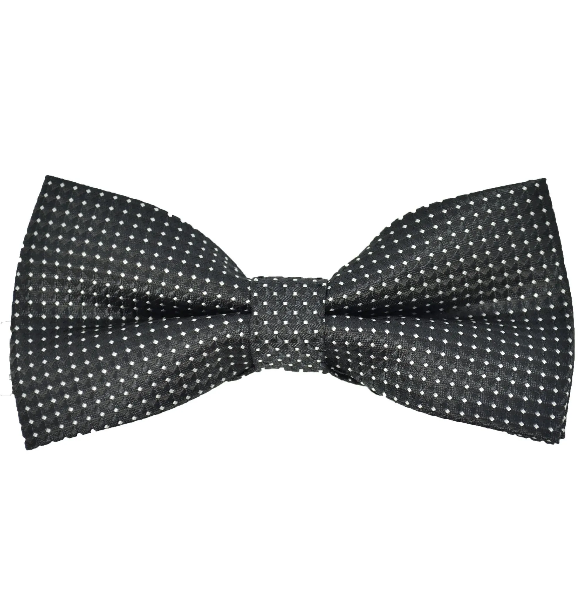 Black Classic Pindot Bow Tie