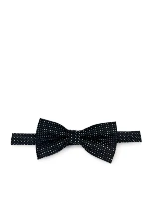 Black Classic Pindot Bow Tie