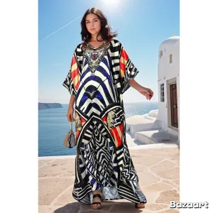 Black Embellished Maya kaftan AU 12-26