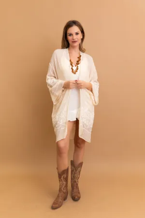 Blossom Breeze Embroidered Kimono