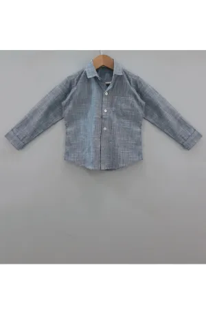 Bluish grey chambray shirt