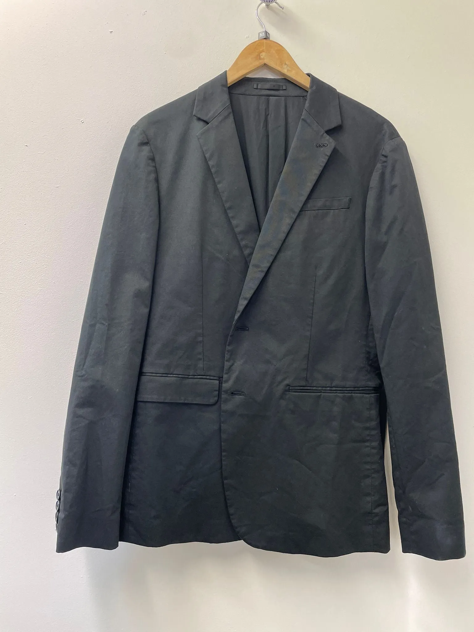 BNWT AllSaints Black Bane Single Breasted Wool Blend Blazer