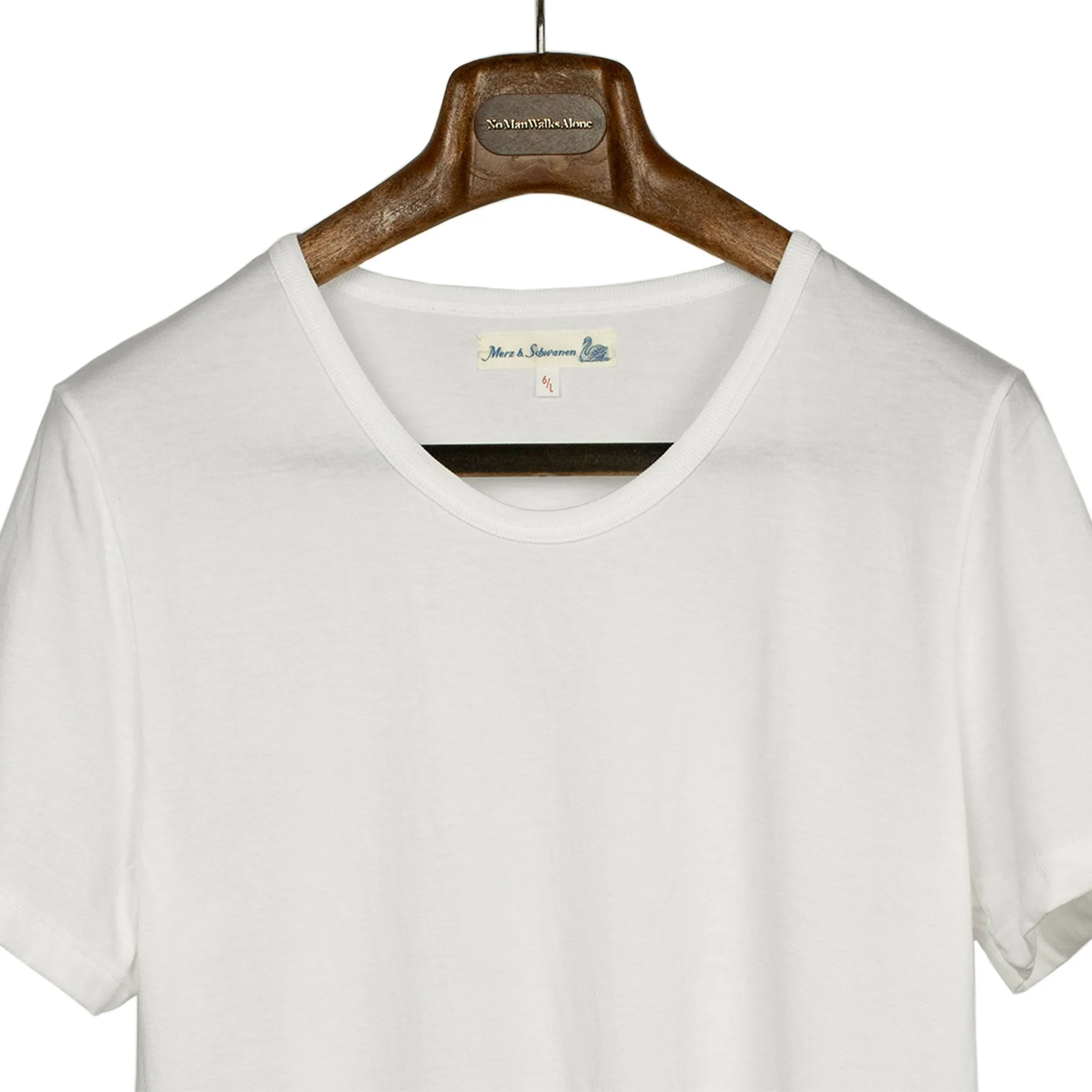 Box set of 3 white 1970's scooped v-neck cotton t-shirts (restock)