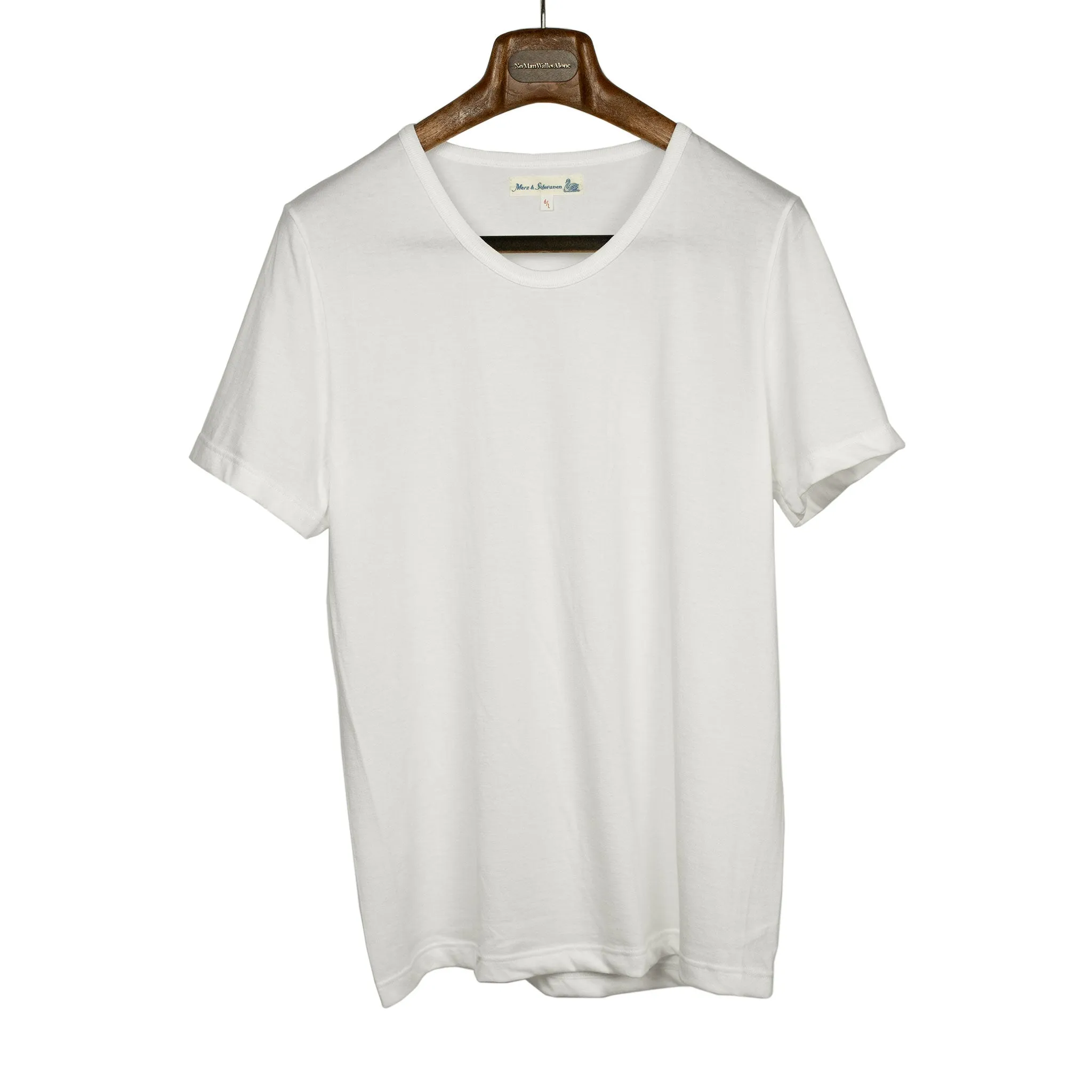 Box set of 3 white 1970's scooped v-neck cotton t-shirts (restock)