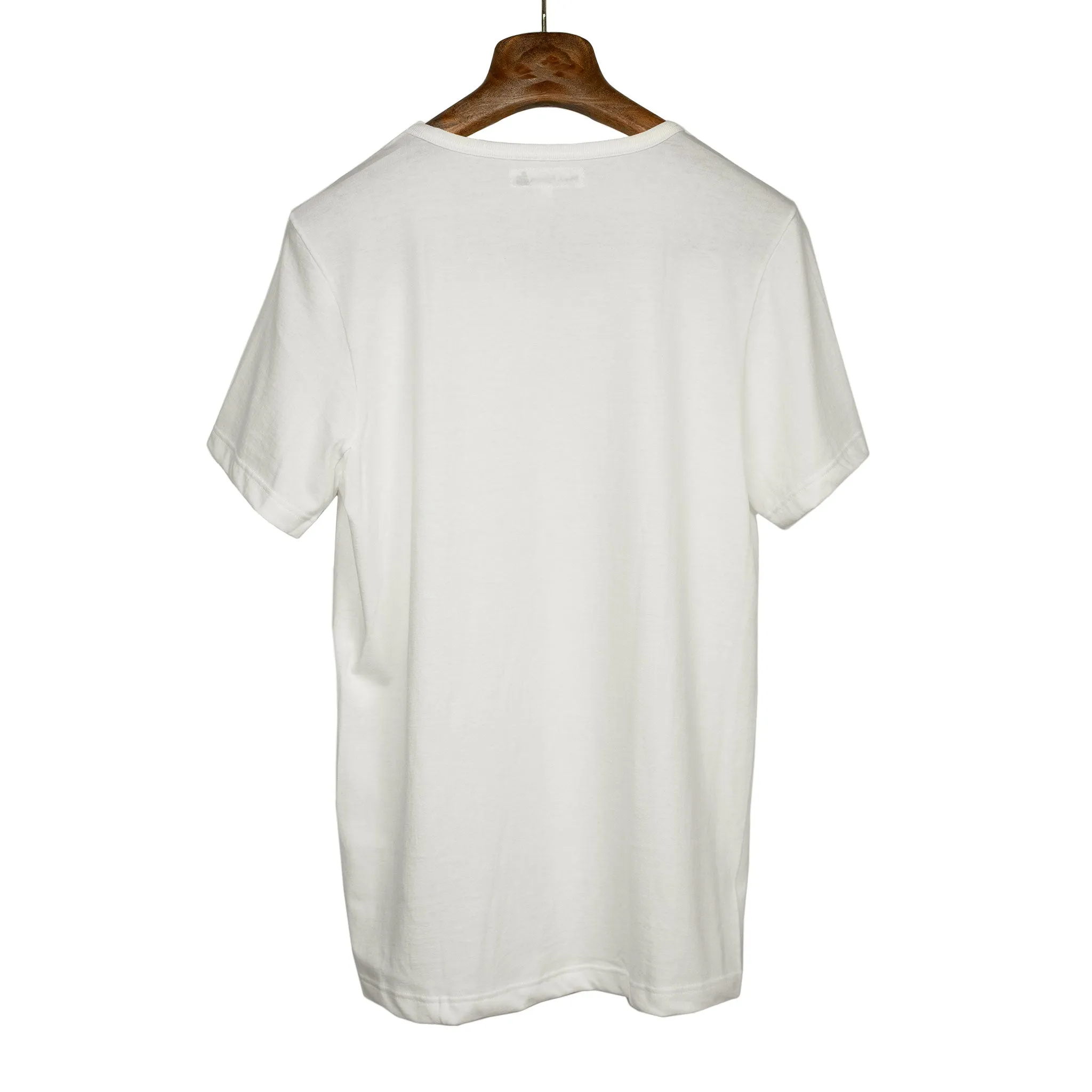 Box set of 3 white 1970's scooped v-neck cotton t-shirts (restock)