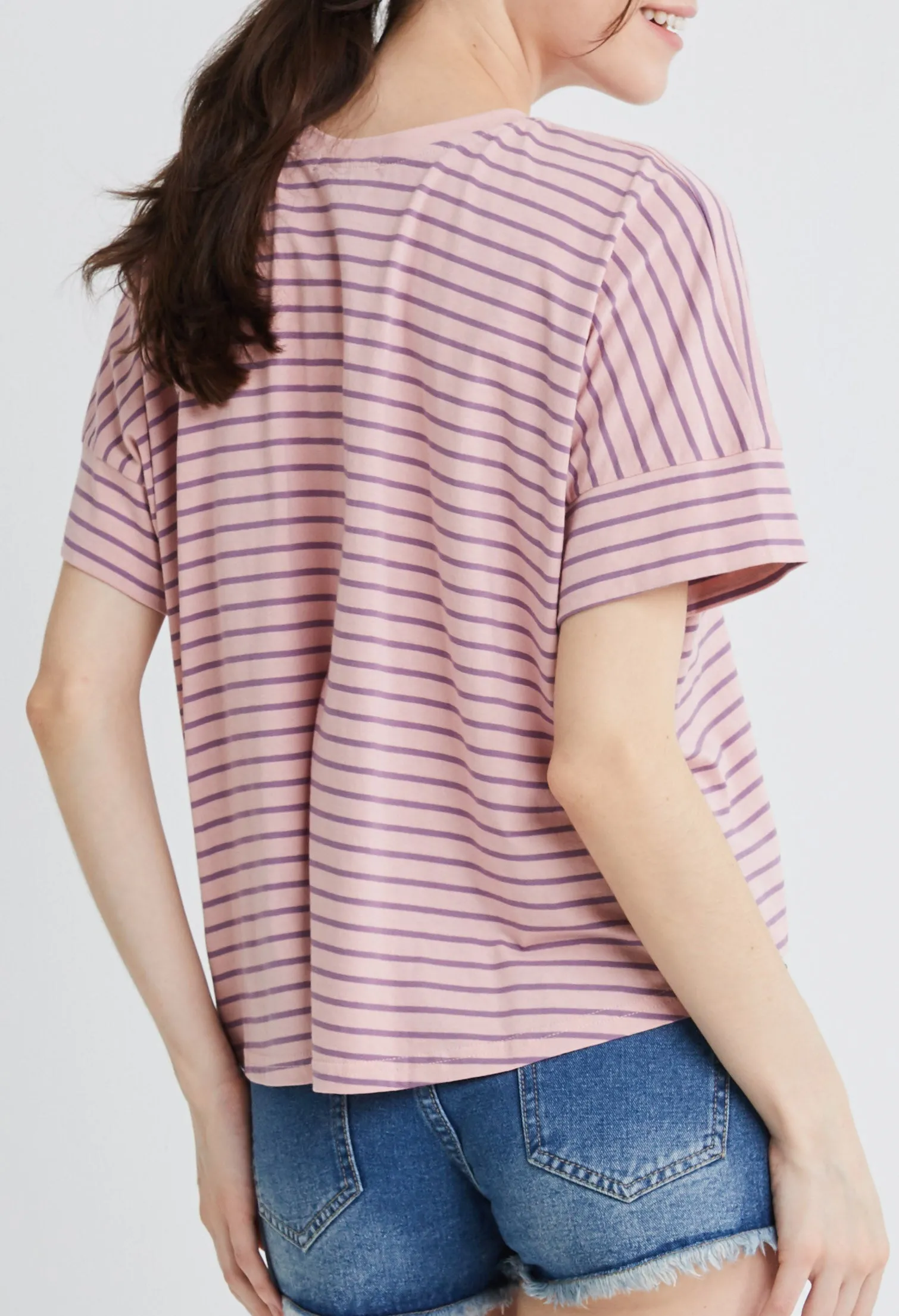 Chalk Striped Boxy Top