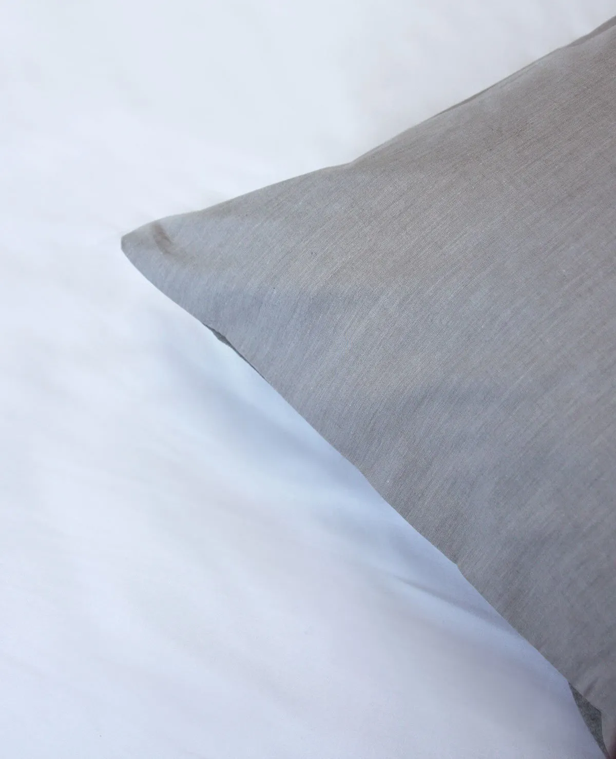 Chambray Grey and Charcoal Body Pillow