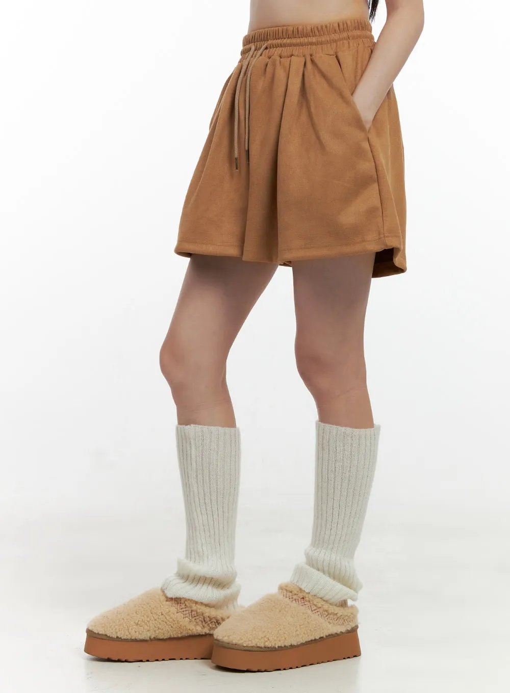 Corduroy High-Waisted Shorts ON408