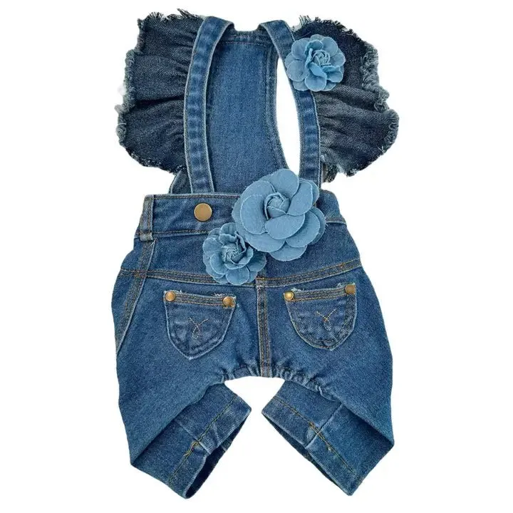 Denim Rose Overalls