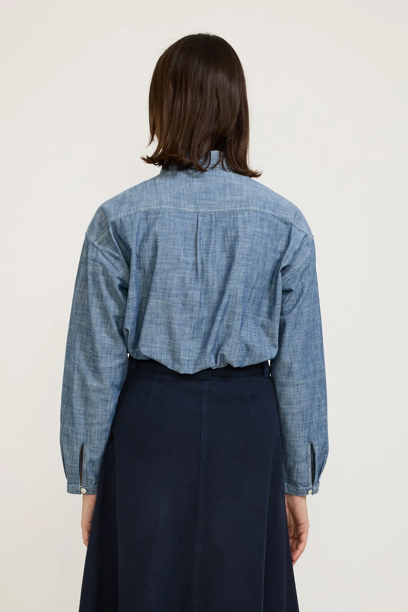 Earth Marianne Long Sleeve Shirt Indigo Light