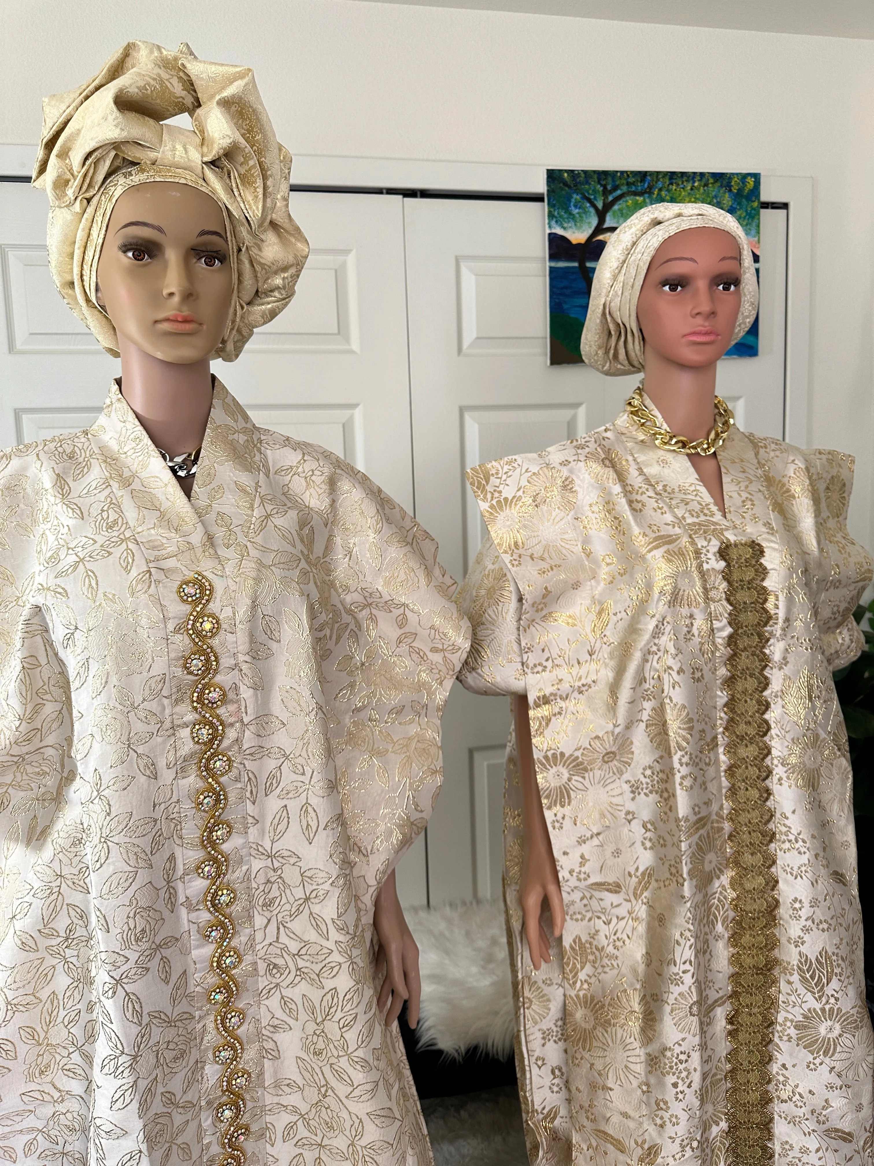 Elegant Gold toned bubu kaftans