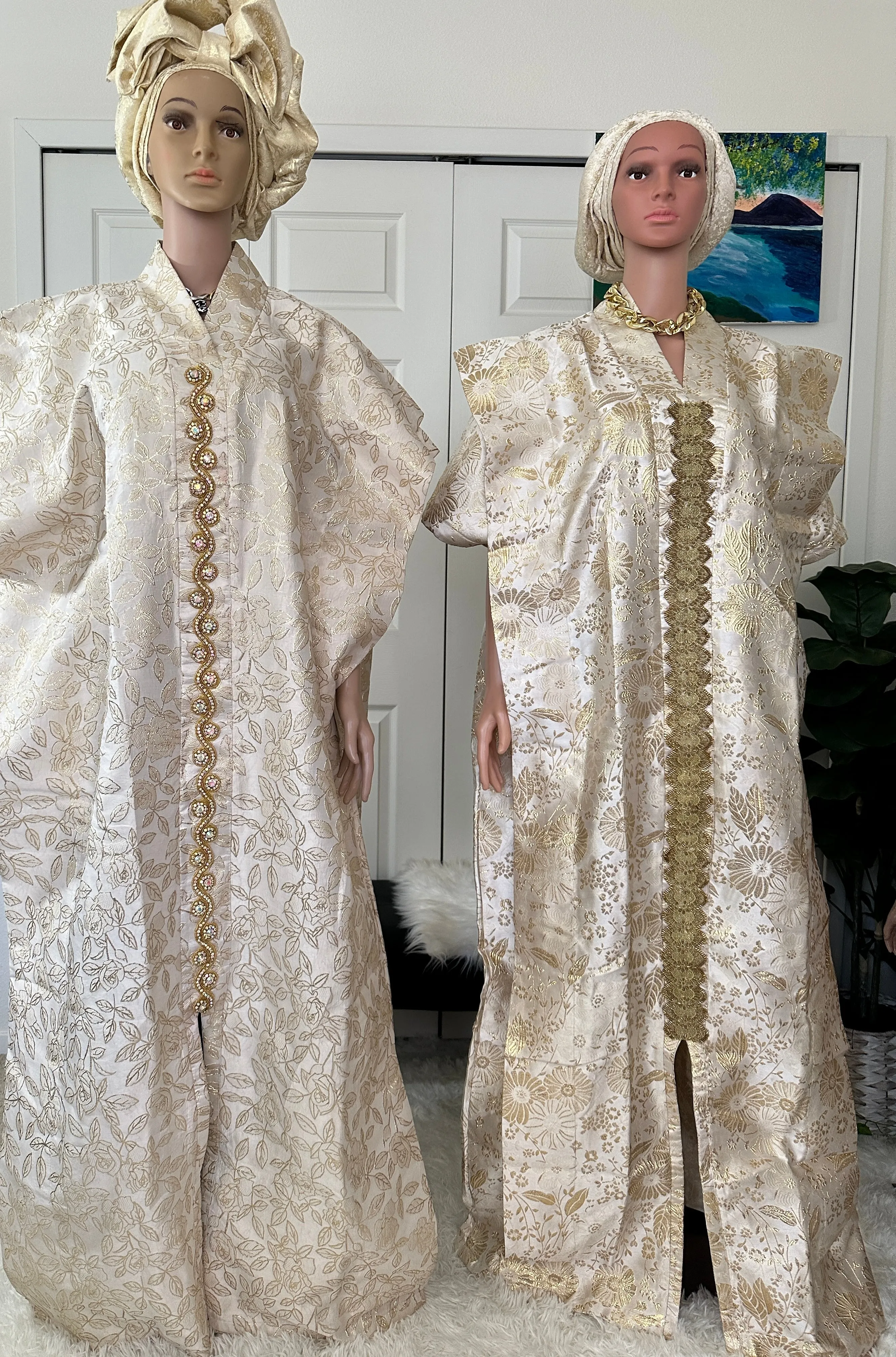 Elegant Gold toned bubu kaftans