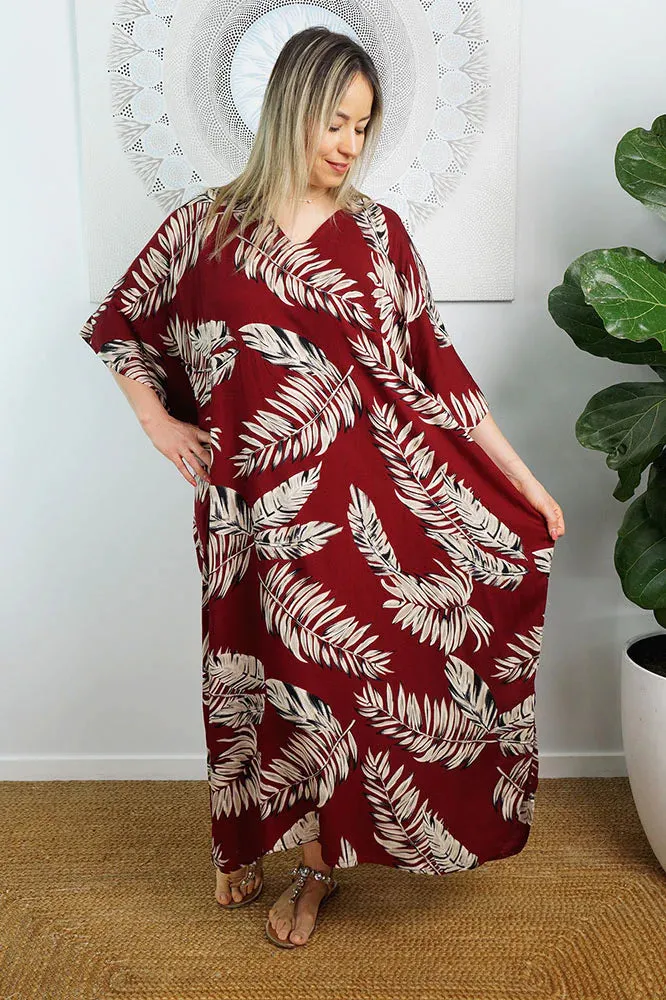 Elegant long Maya Kaftan OSFA 14-26- Premium Hawaiian