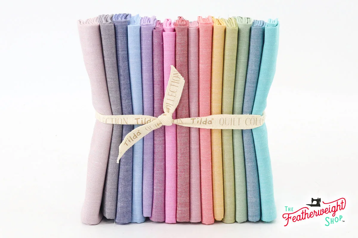 Fabric, Chambray Basics Fat Quarter Bundle from Tilda Fabrics