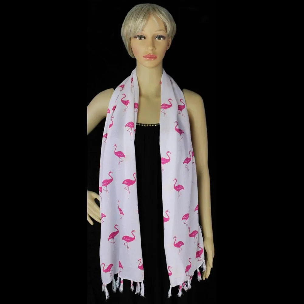 Flamingo Narrow Scarf/Shawl