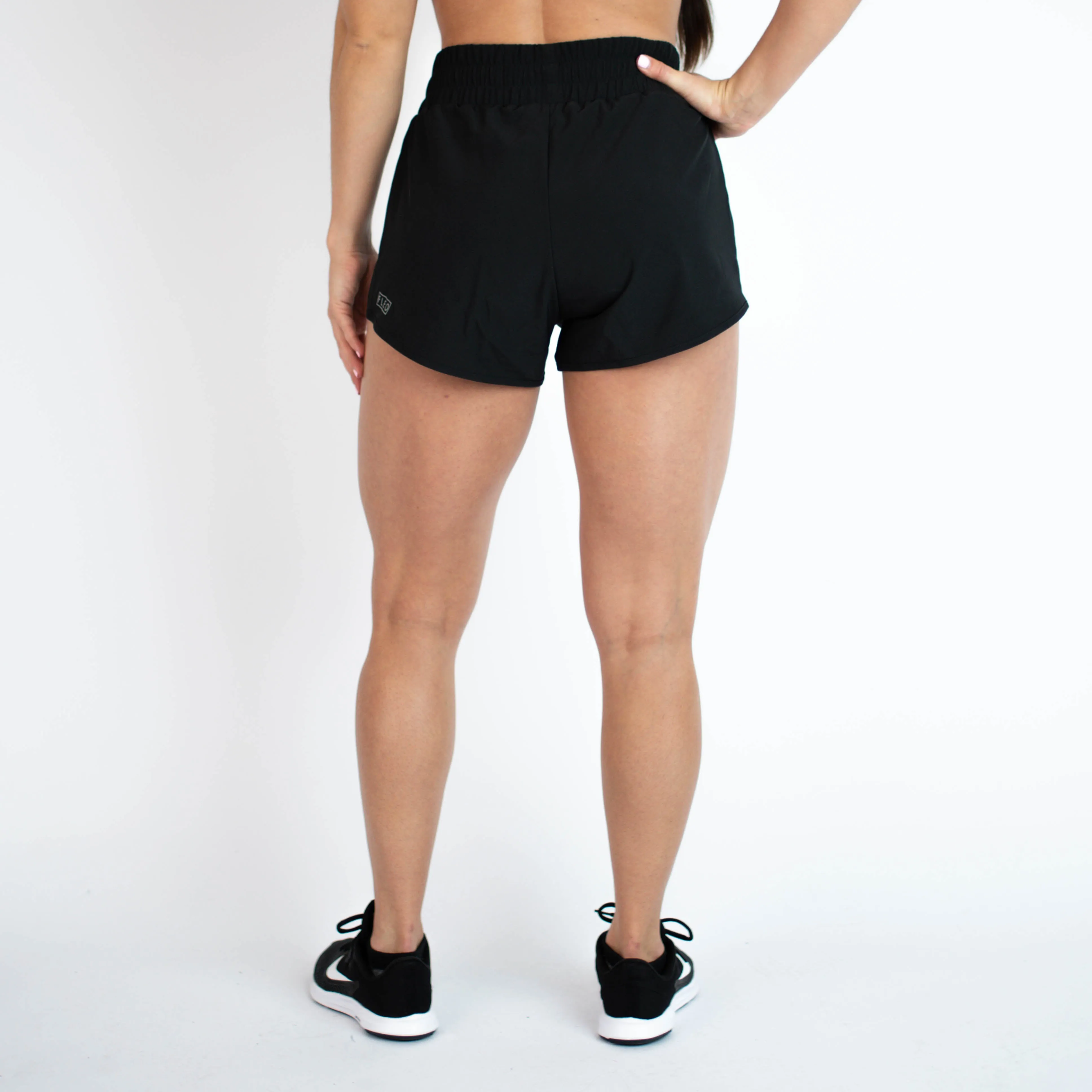 FLEO Keep Up High Rise Shorts - Black