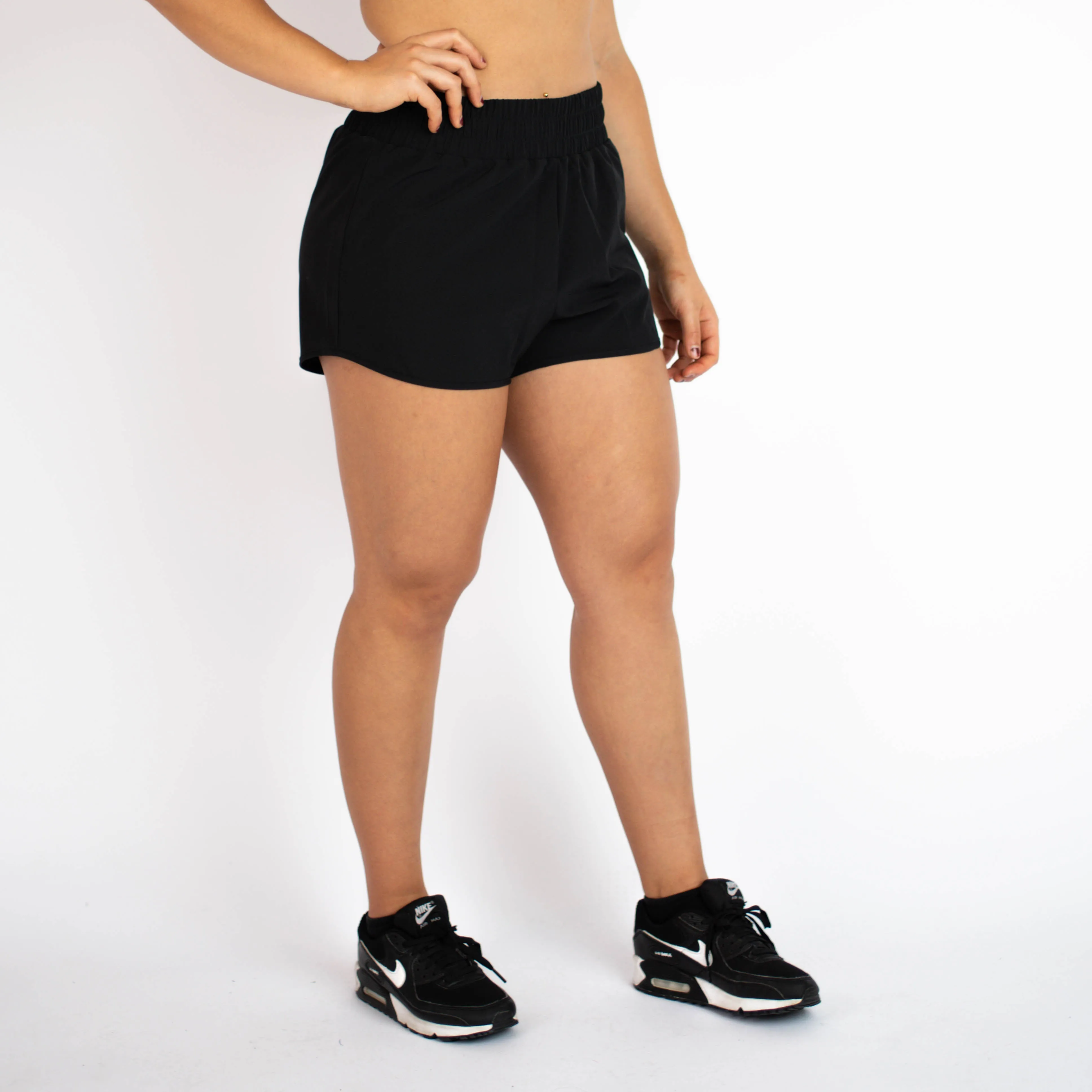 FLEO Keep Up High Rise Shorts - Black