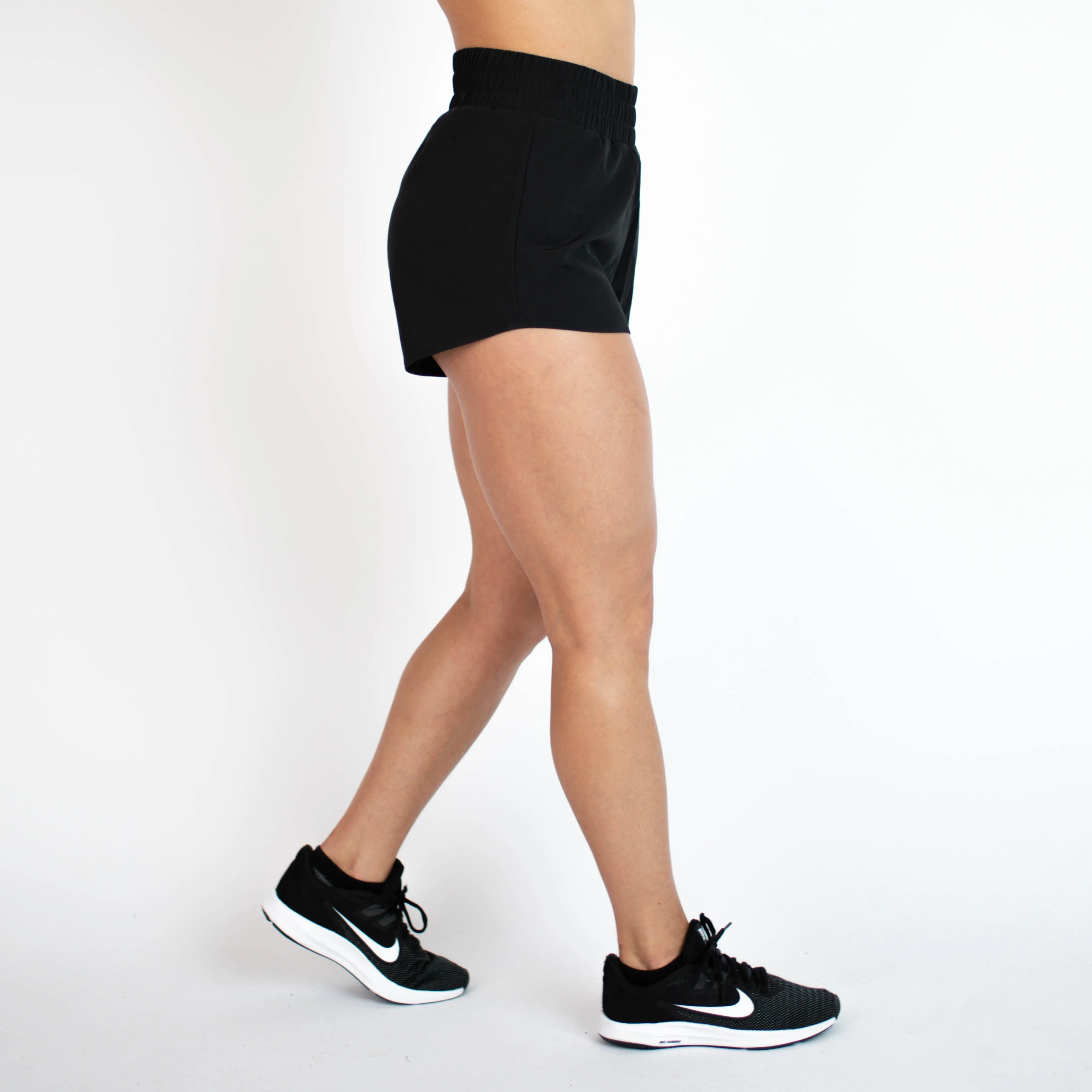 FLEO Keep Up High Rise Shorts - Black