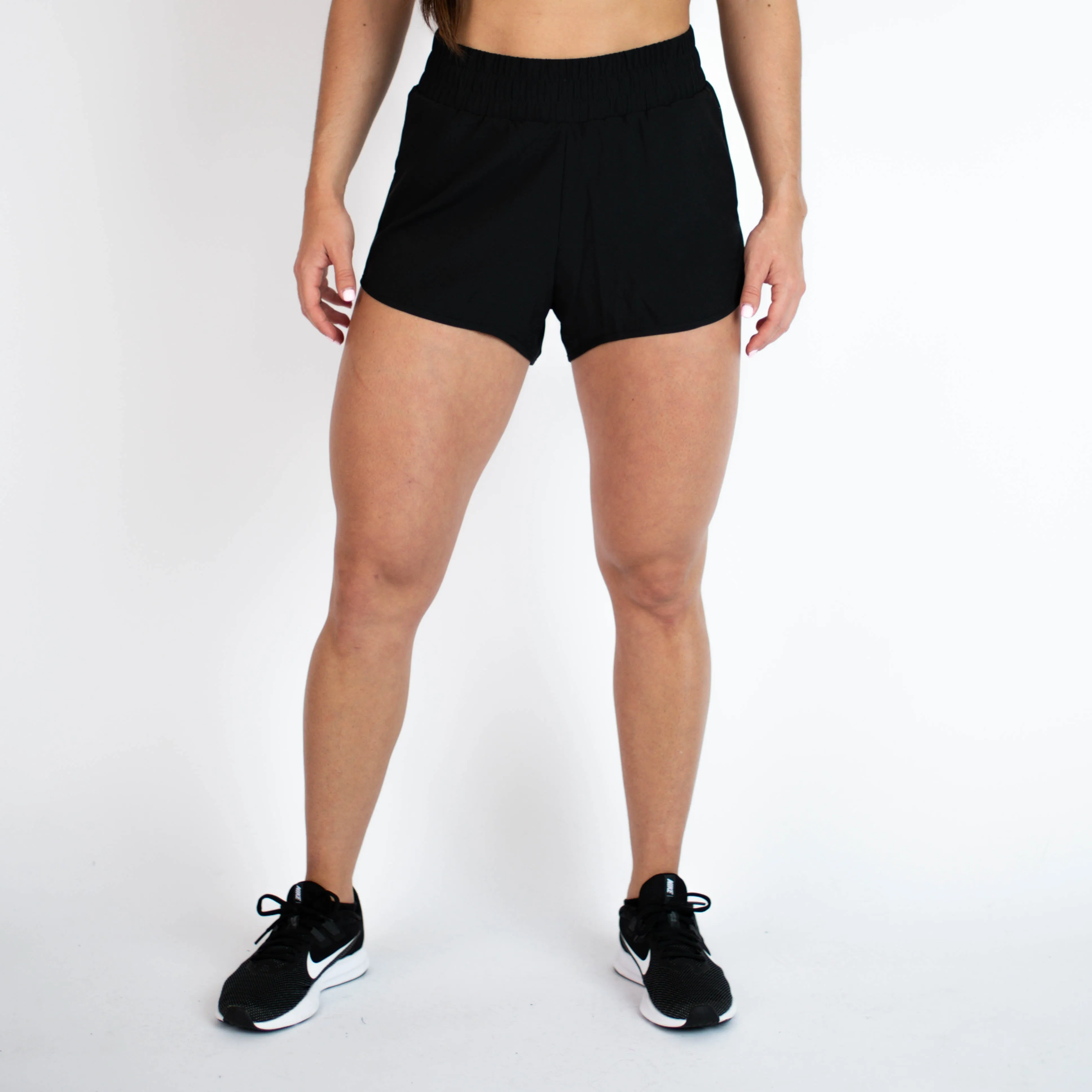 FLEO Keep Up High Rise Shorts - Black