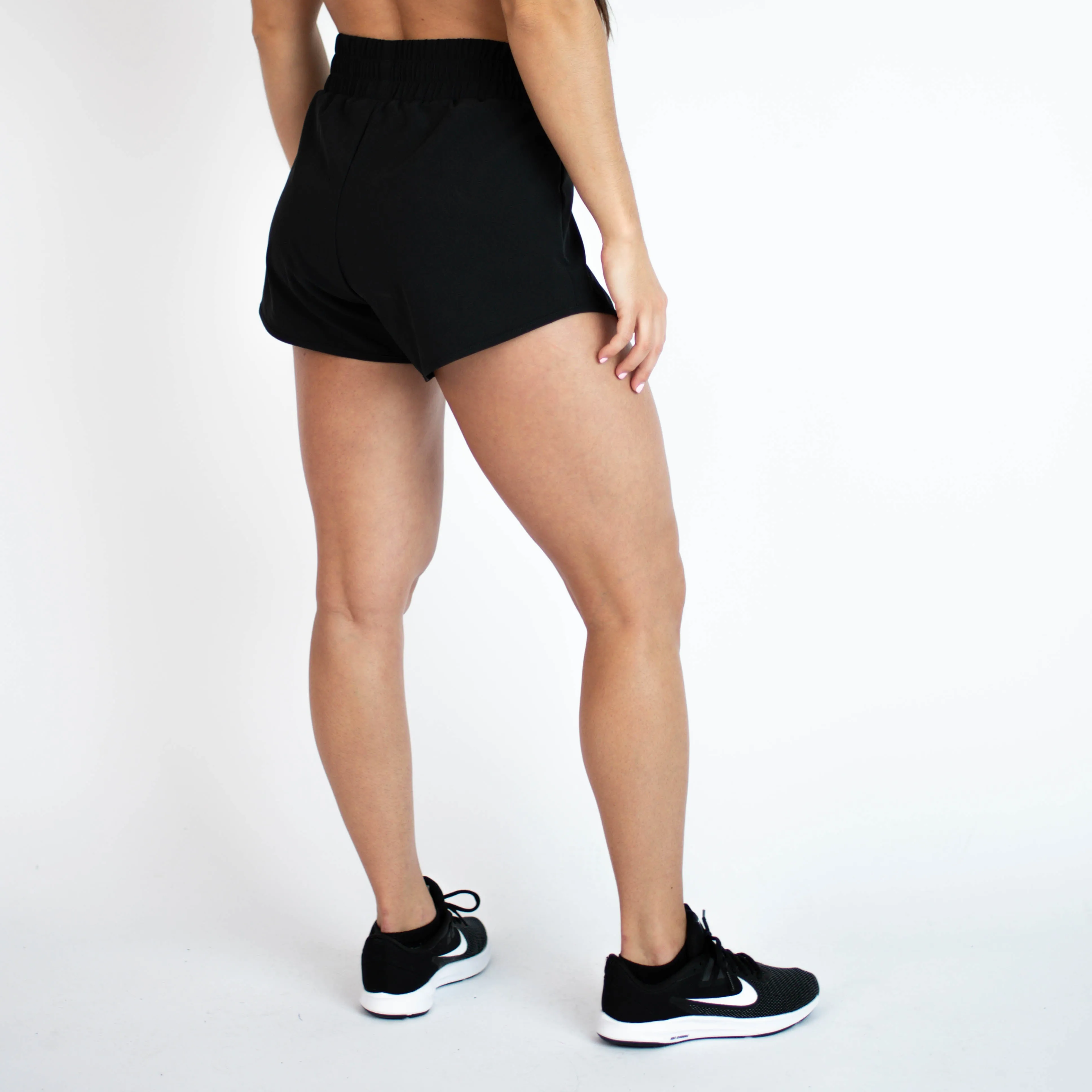 FLEO Keep Up High Rise Shorts - Black