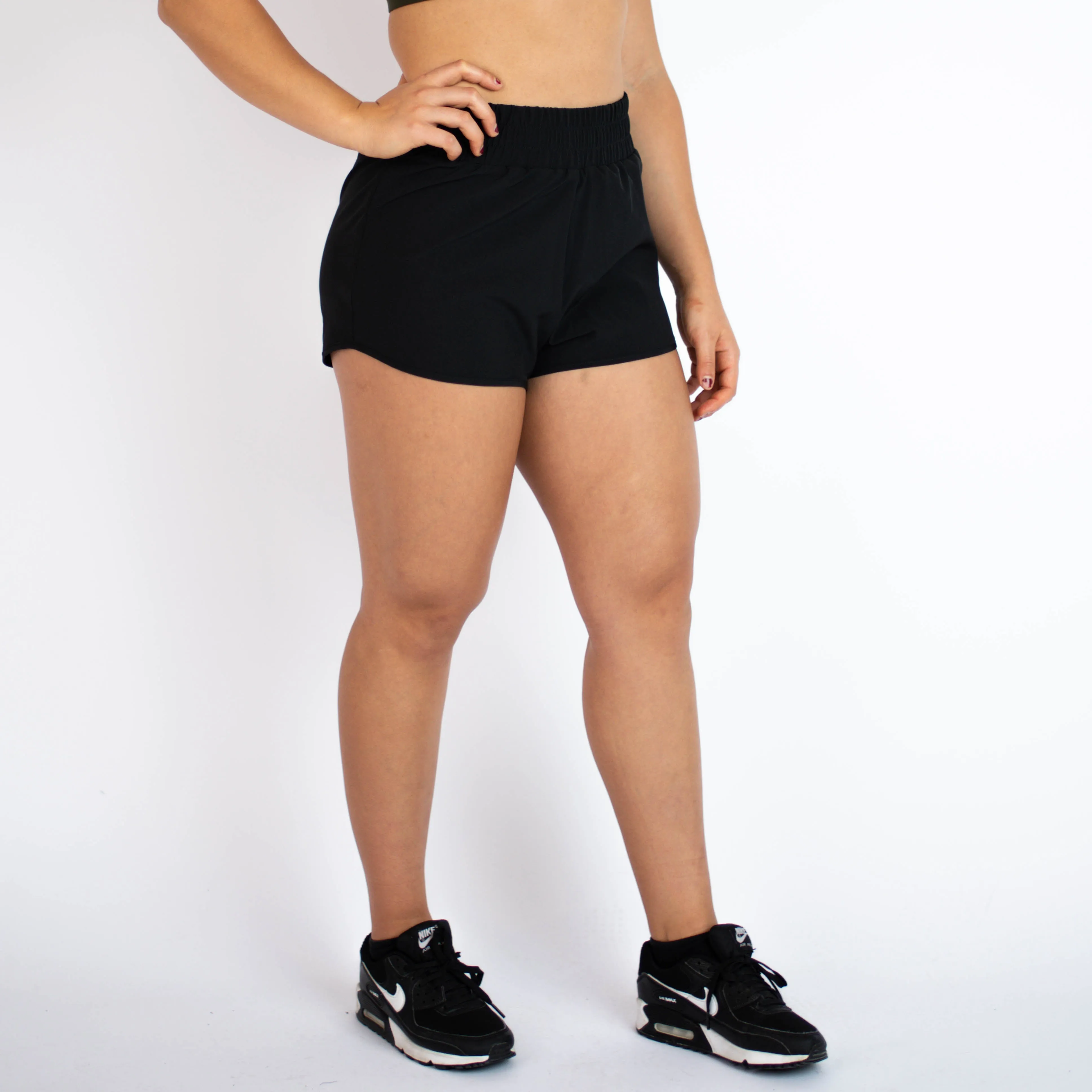 FLEO Keep Up High Rise Shorts - Black