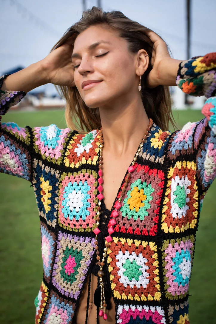 Flower Power Crochet Kimono