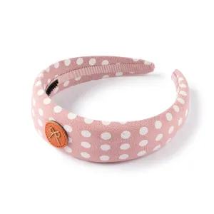 Halo Luxe Polka Dot Padded Headband - Rose