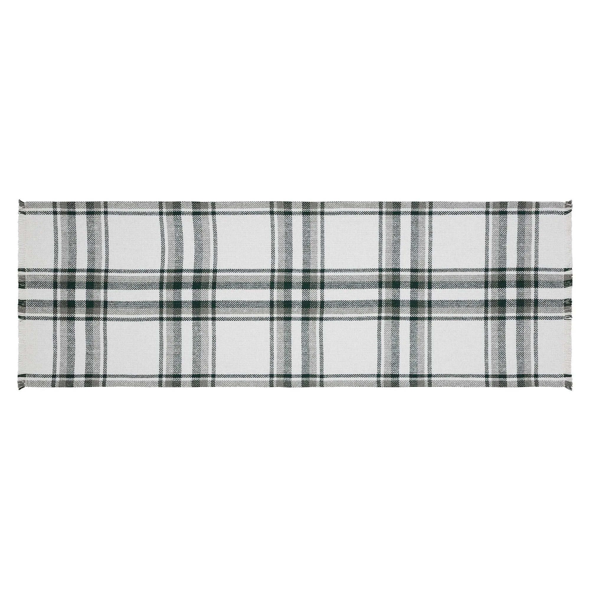 Harper Plaid Fringed Runner 12x36"