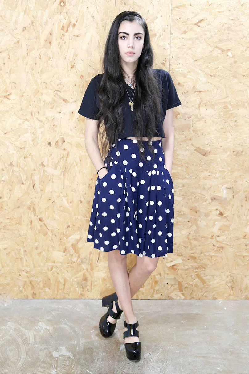 High Waisted Polka Dot Culotte Shorts