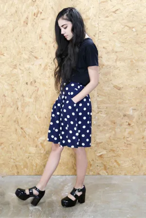 High Waisted Polka Dot Culotte Shorts