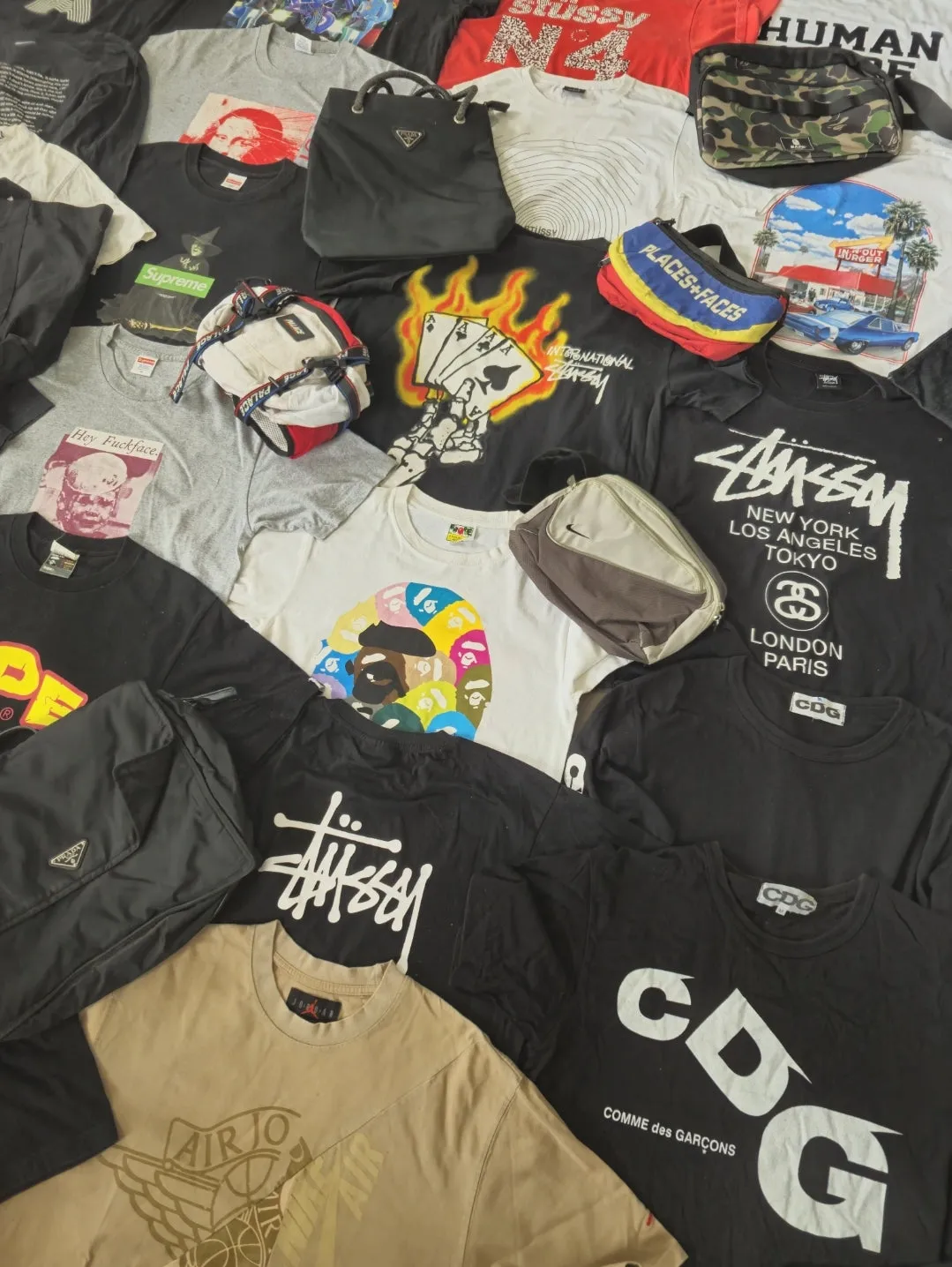 HYPE BUNDLE  - Stussy, Chrome Hearts, Off-White, Supreme, Bape, Evisu, Stone, CP, Monclerc