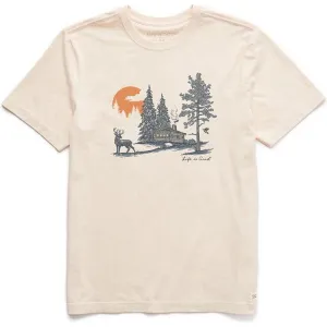 Life is Good Men's Fineline Deer Short Sleeve Crusher Tee