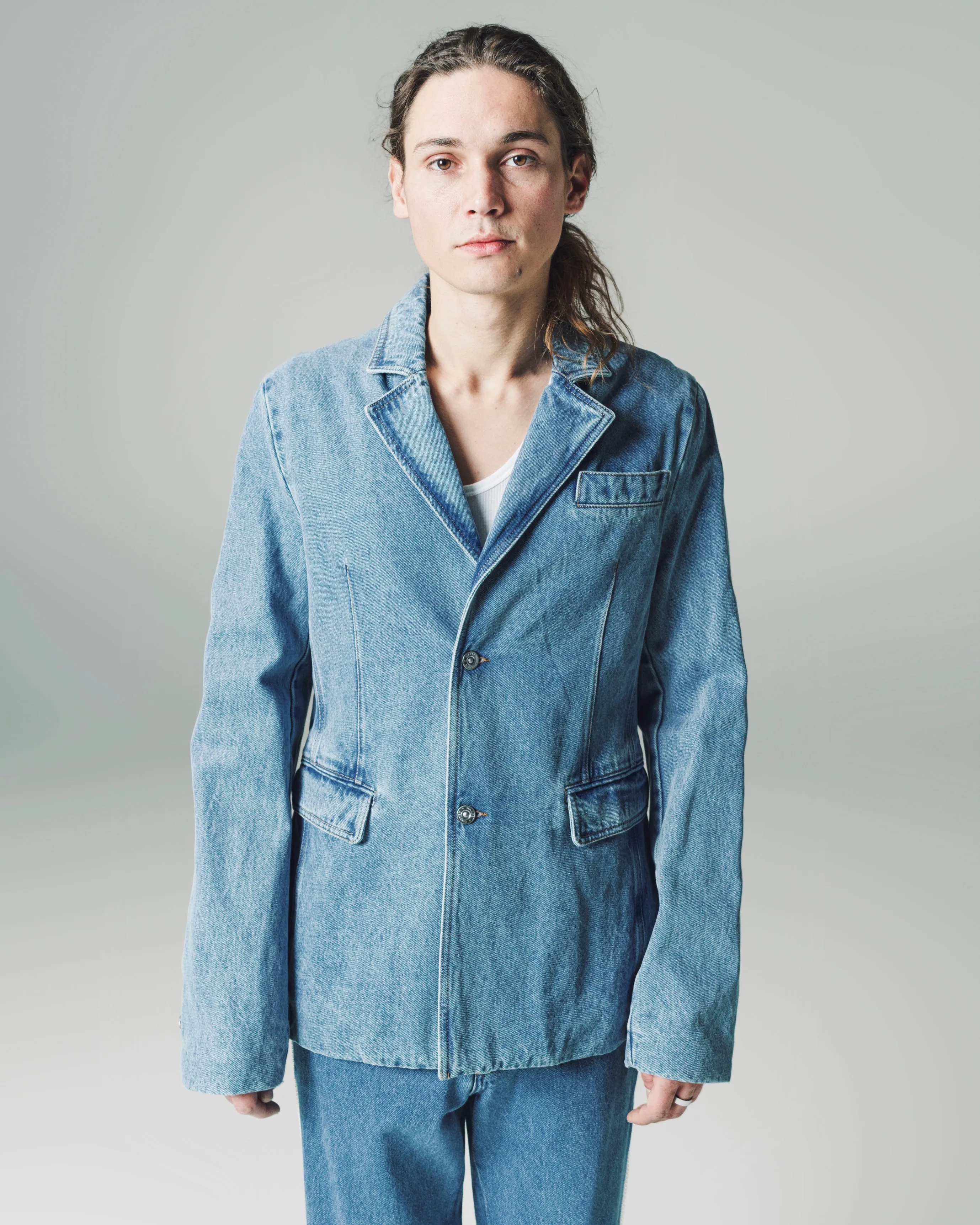 Light Blue Enzyme Wash Denim Eternity Jacket