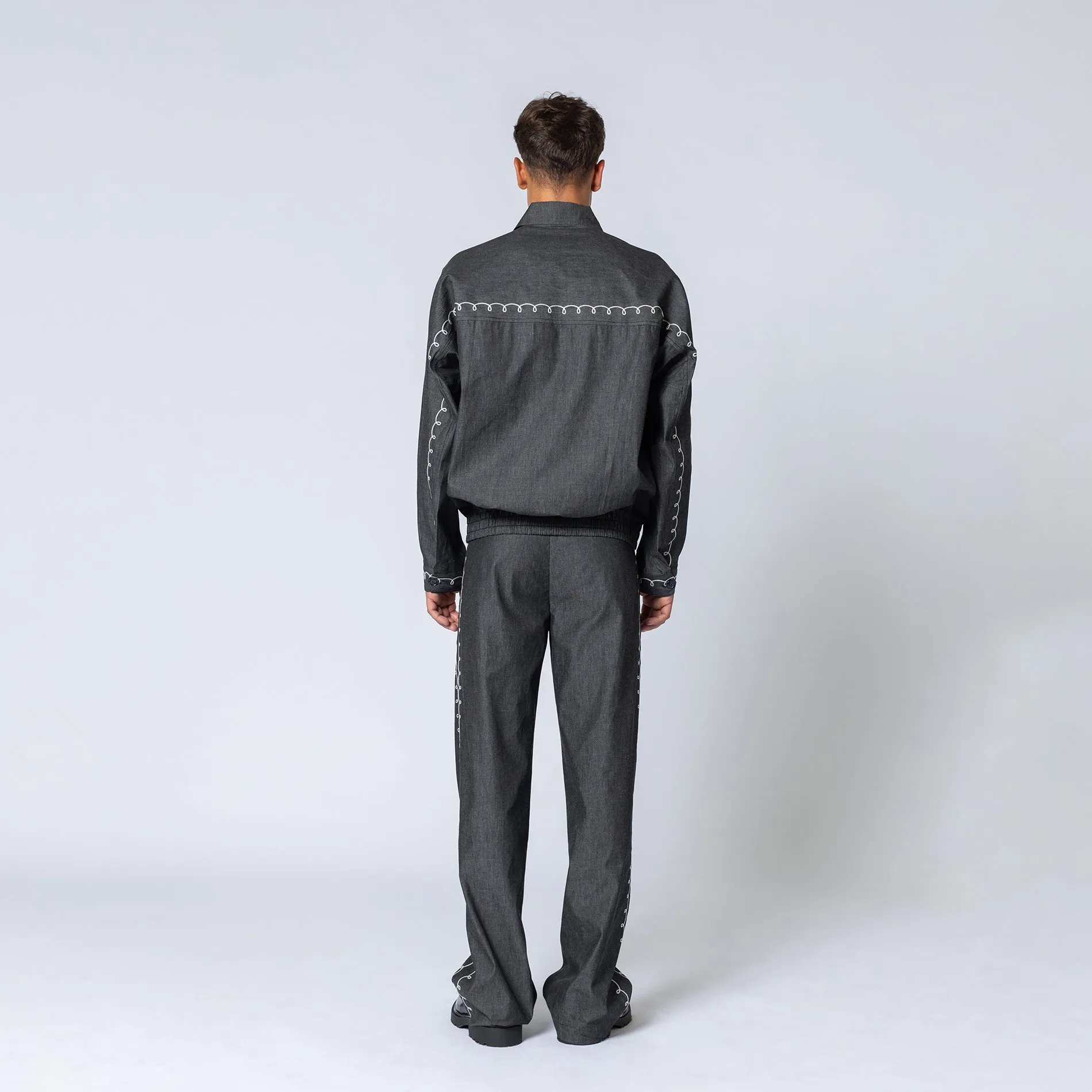 LOOP STITCH CHARCOAL JACKET