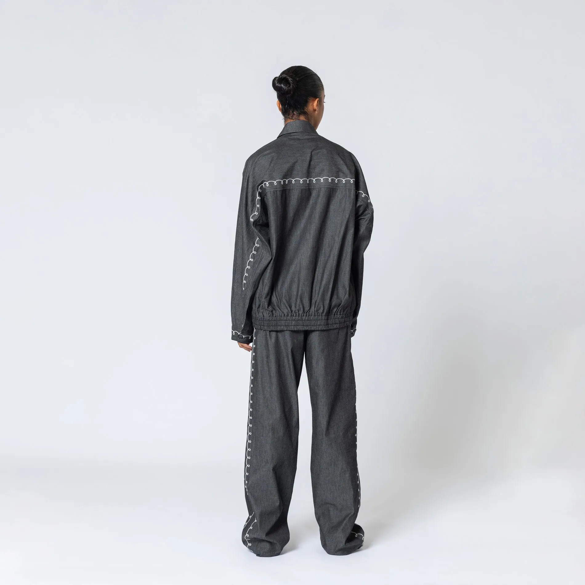 LOOP STITCH CHARCOAL JACKET