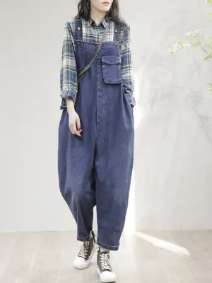 Love Yourself Denim High Waist Overalls