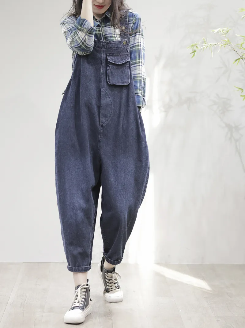 Love Yourself Denim High Waist Overalls