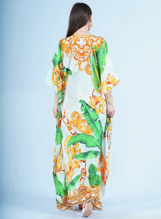 Maxi Kaftan- Palm Gold